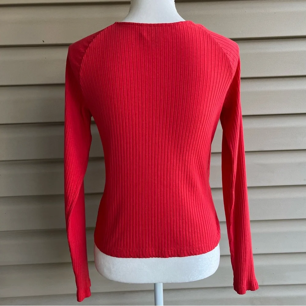•Universal Thread• Ribbed Knit Surplice Top - Size Large - Picture 6 of 8
